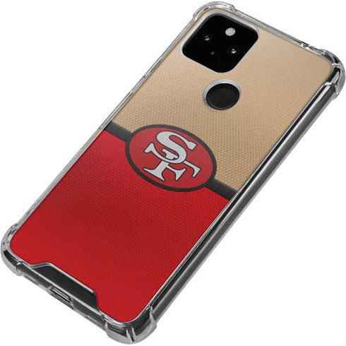 NFL San Francisco 49ers Vintage Google Pixel 5 Clear Case